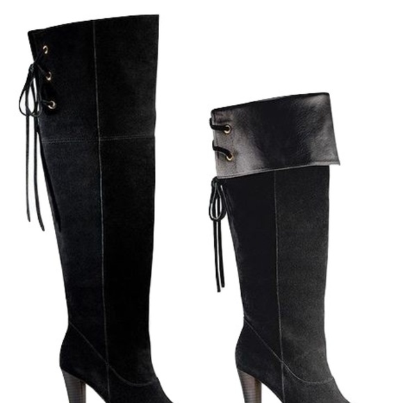 GENUINE SUEDE OVER N OVER, OVER-THE-KNEE BOOTS - Picture 2 of 4